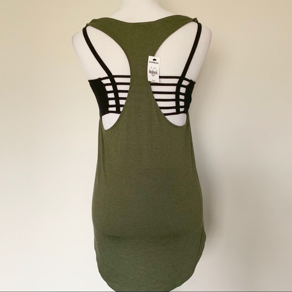 Express Tops - Express Summer Festival Deep Cut Racerback NWT